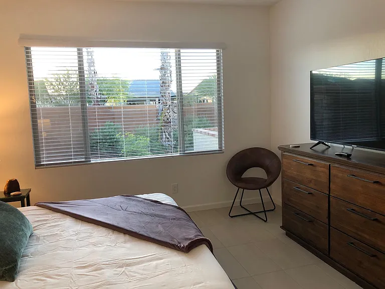 Master bedroom with 55" Flat screen TV