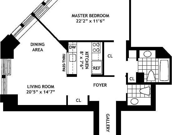 2nd image of 150 W 56th St APT 3410