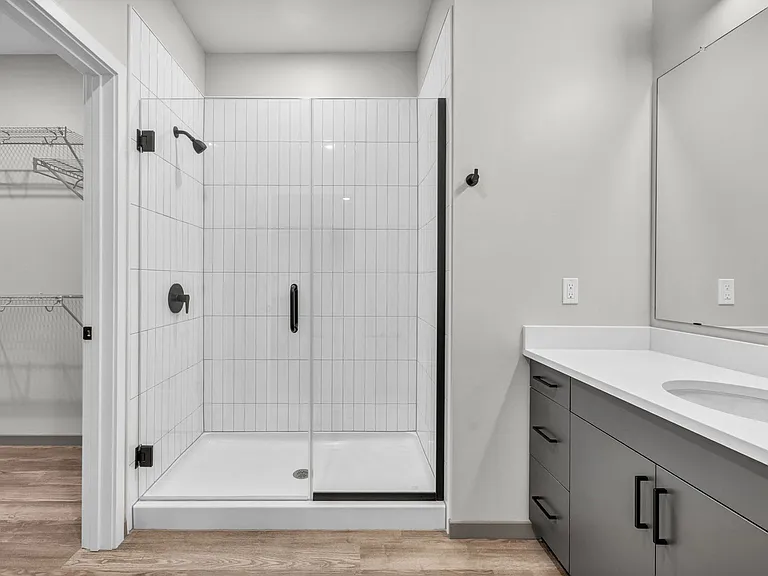 Bathroom with walk-in shower