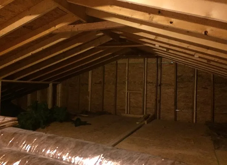 Large attic.