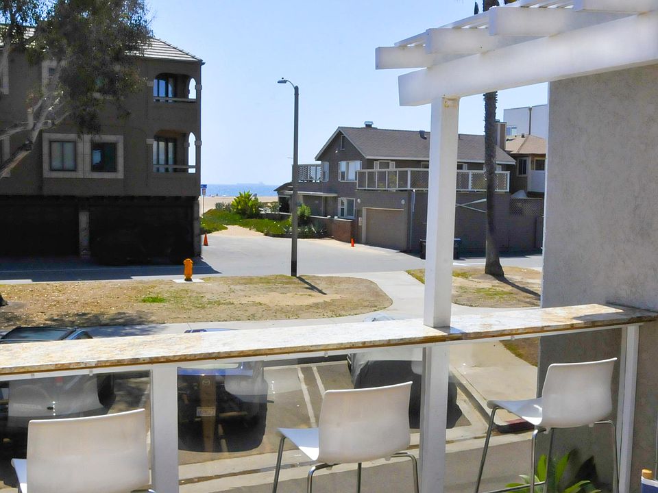 View of beach from deck