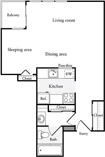 Floor plan Studio D