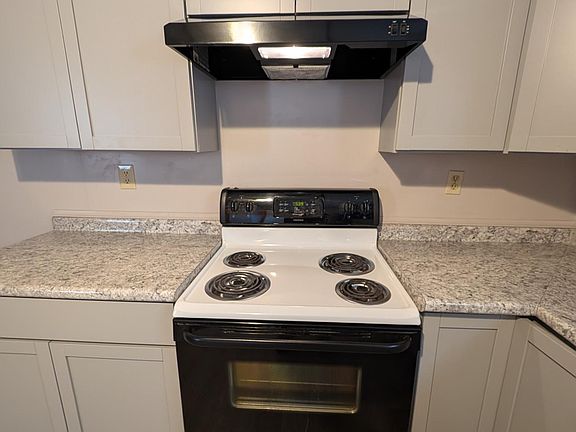 Electric stove with exhaust fan