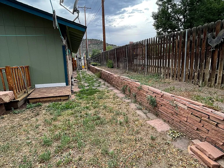 Raised garden beds where former residents have grown so much food!