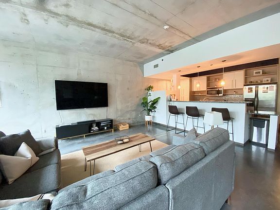 Main space looking at kitchen bar