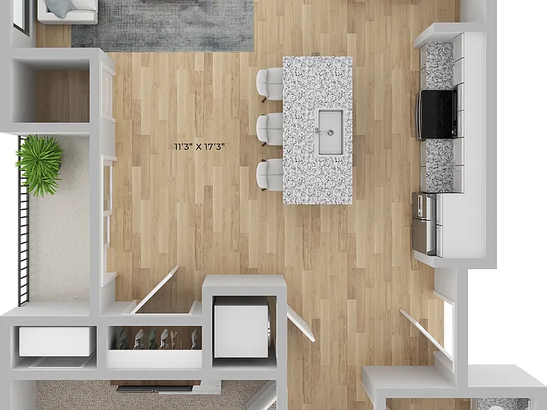 Unit-Type-1A-The-Square-882 - with Room Dimensions Unit-Type-1A-The-Square-882 - with Room Dimensions