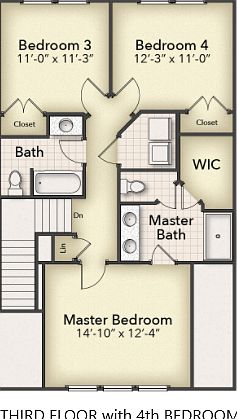 3rd Floor with 4th Bedroom