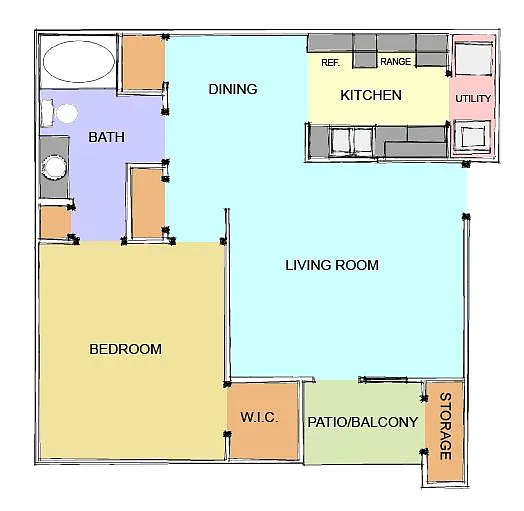 Floor plan One Bedroom