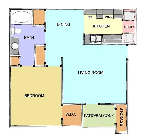 Floor plan One Bedroom