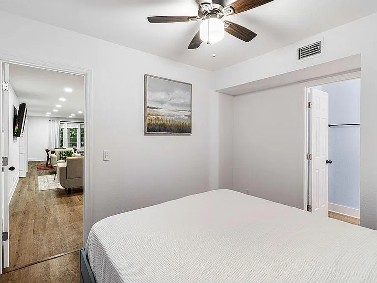 Master bedroom with private bath and private entrance