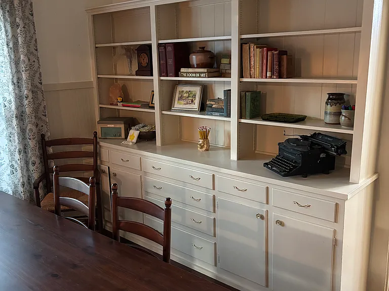 Built-in workspace and storage_ideal for studying and staying organized
