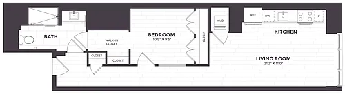 Floor plan 1 Bed/1 Bath-04
