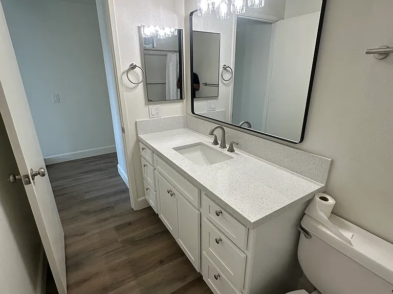 Remodeled bathroom.