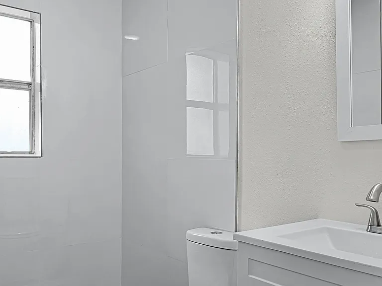 Hall bathroom with shower