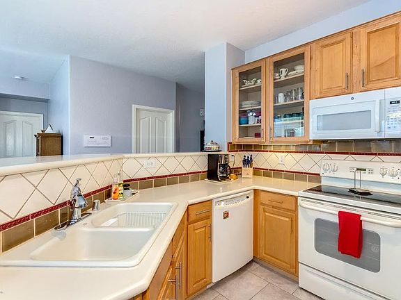 Kitchen open to living room