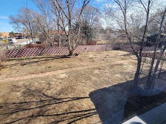 Looking at the backyard from one of the bedrooms upstairs.