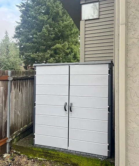 Storage Shed in Backyard