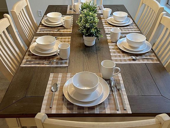 Brand new dishes, silverware, cups and more