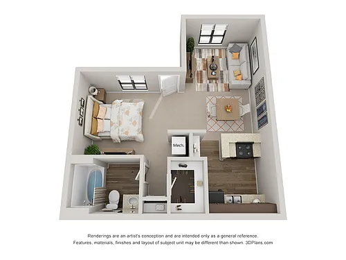 Floor plan Studio Apartment