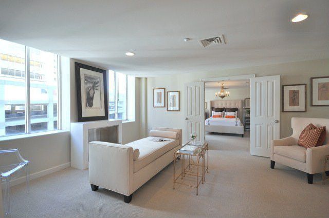Study/libary off the living area leads into the master bedroom. 