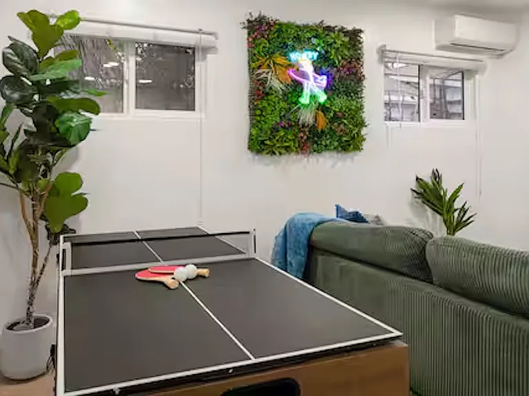 Featuring a game table and a variety of board games for hours of entertainment.