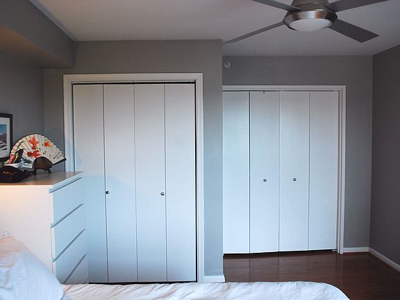 Two full closets in bedroom
