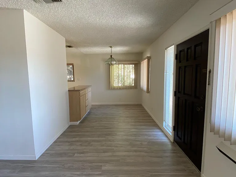 Entryway and dining area