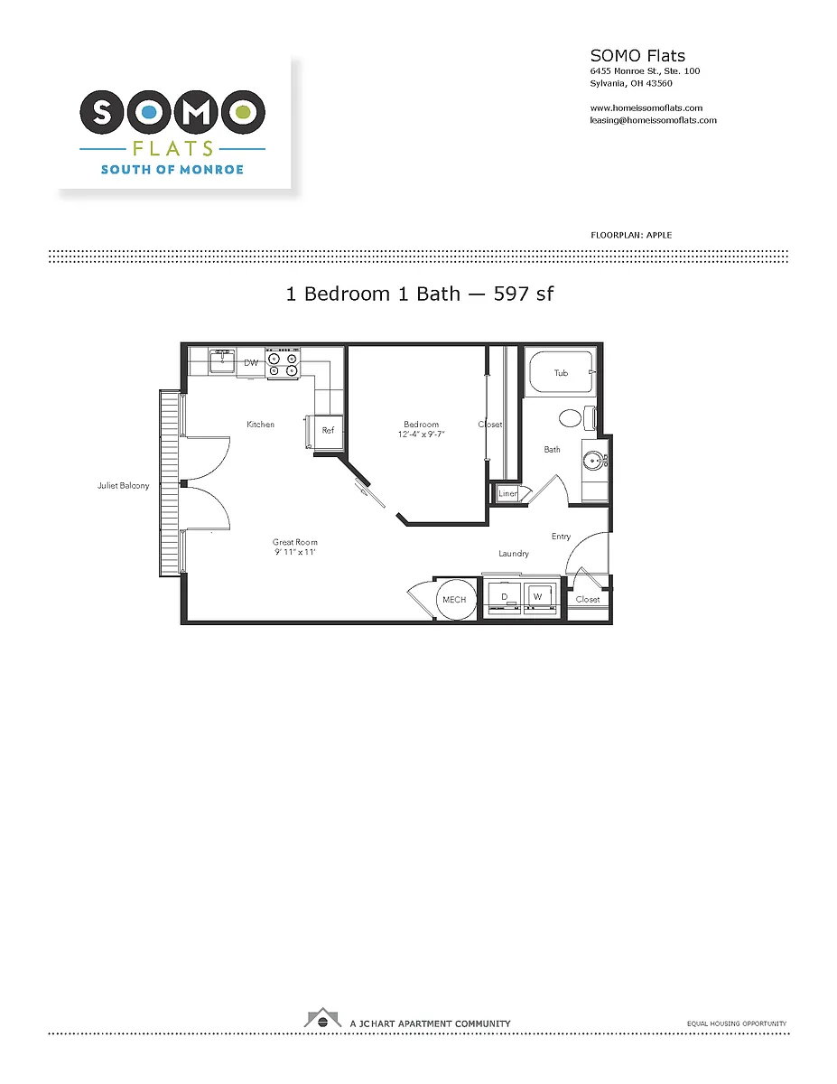 Floor plan Apple 1.1 (S1)