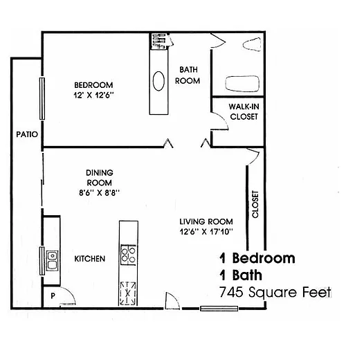 Floor plan 1 Bedroom