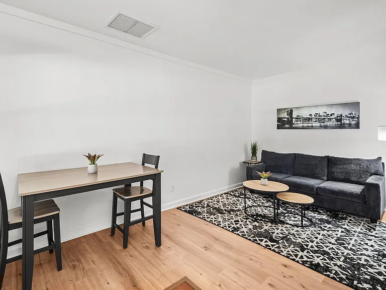 common living room and dining area