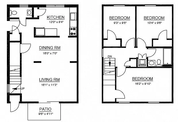 Floor plan C3 - 3 Bed 1.5 Bath