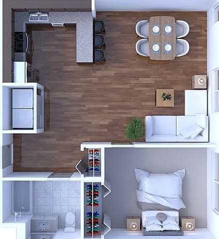 1 Bedroom Floor Plan A4