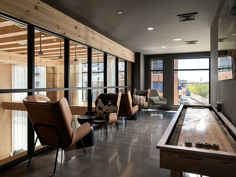 Game Room Lounge with Golf Simulator