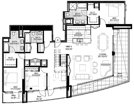 Floor plan SPIRE 3P