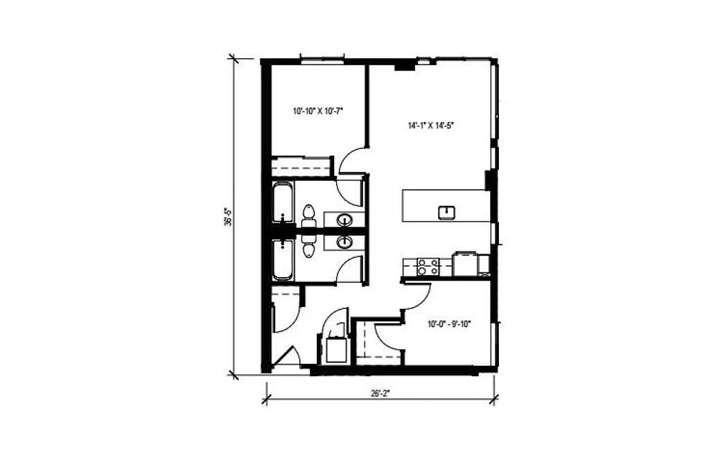 Floor plan 2 Bedroom - C3