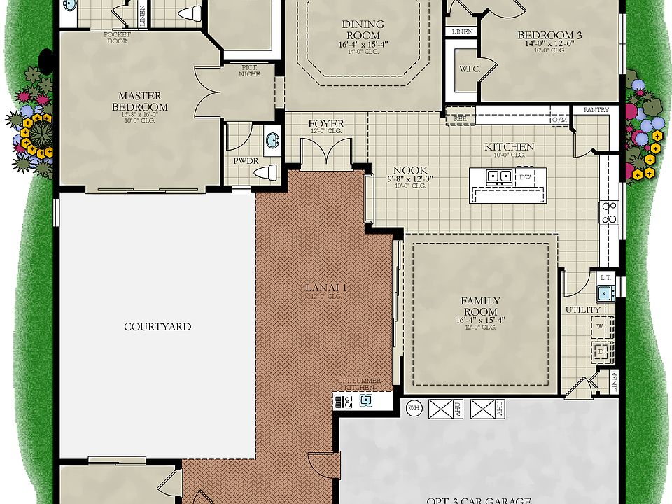 Courtyard IV 70' Golf Front Plan, Hampton Landing at Providence