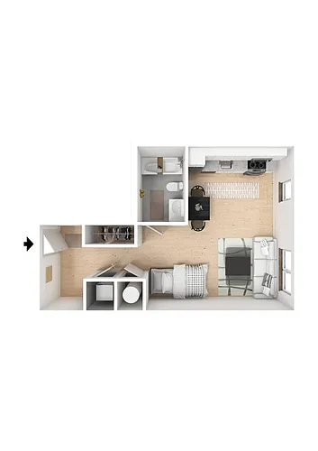 Floor plan Studio-A6