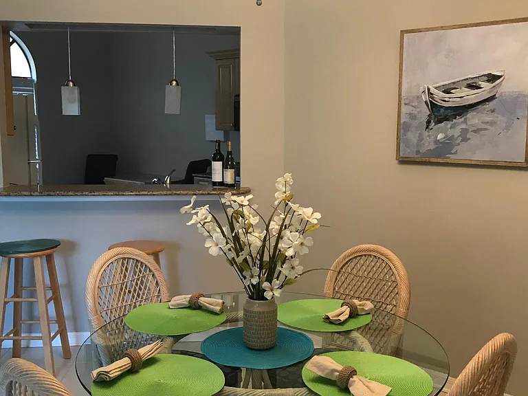 Dining area is open to the kitchen