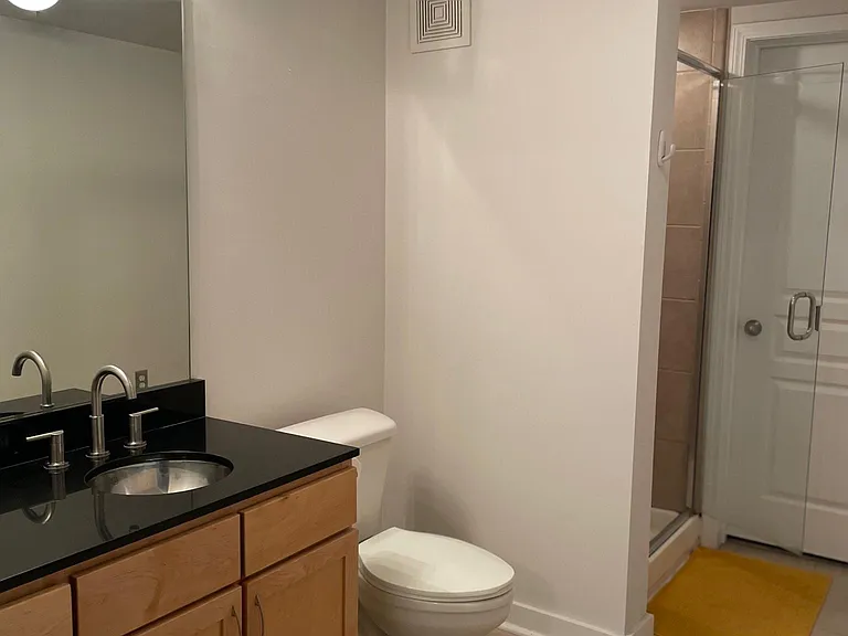 Bathroom with shower, no tub