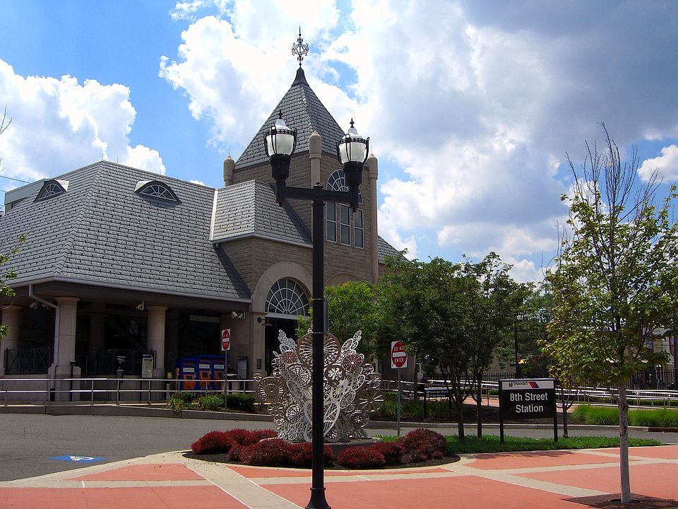 Light Rail, 5 minute walk.