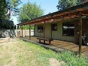 Covered deck in Fenced yard