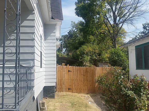 Fenced in backyard