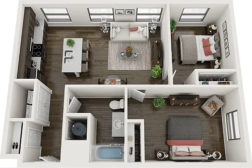 Floor plan 2 Bedroom - 60% Tax Credit