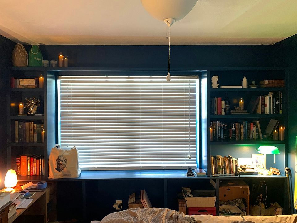 Custom library wall built in