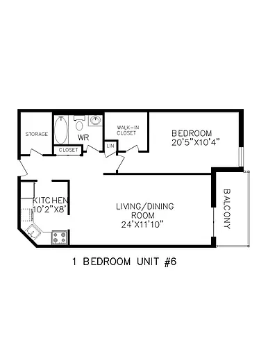 Floor plan 1 Bedroom