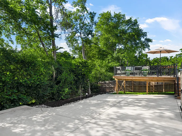 Private driveway view
