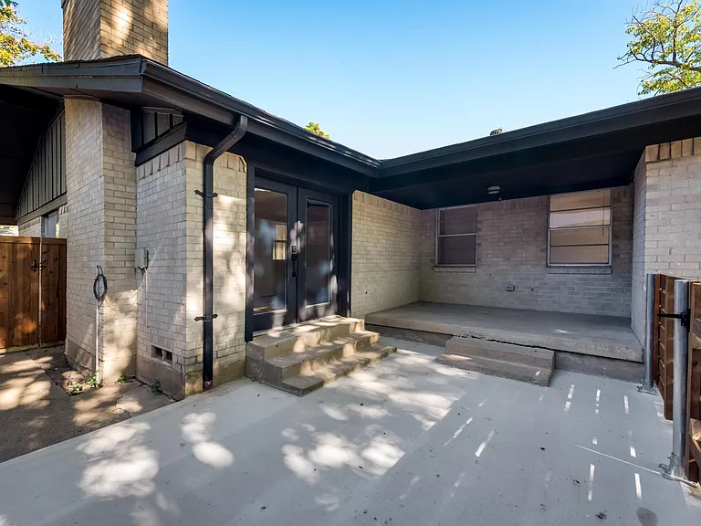 Covered front porch and patio