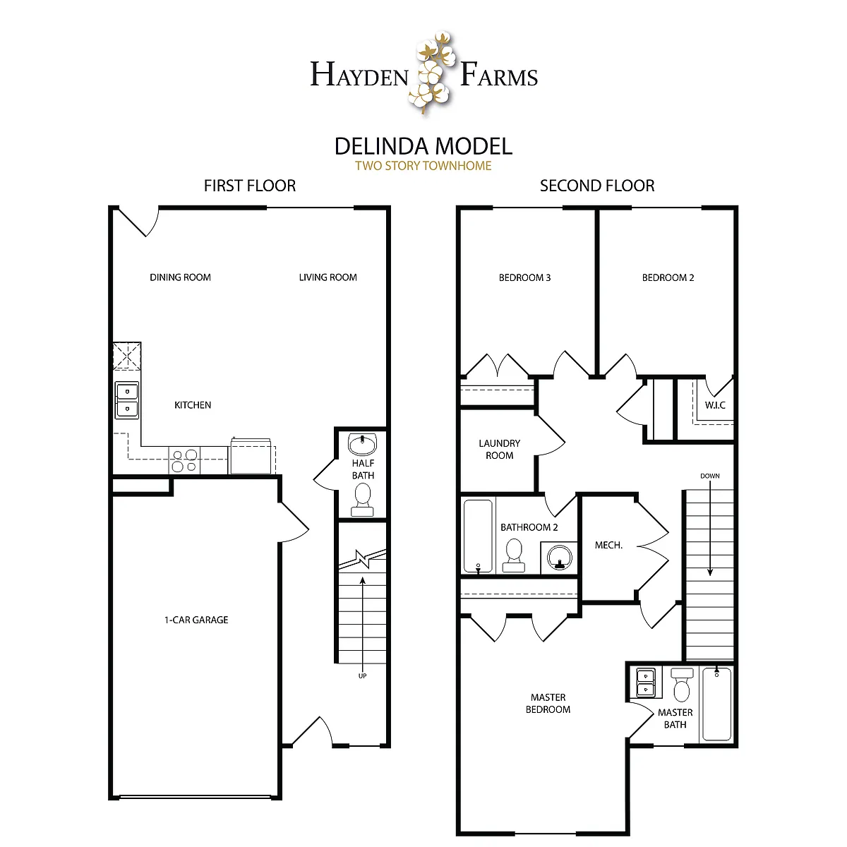 Floor plan 2-Story Delinda