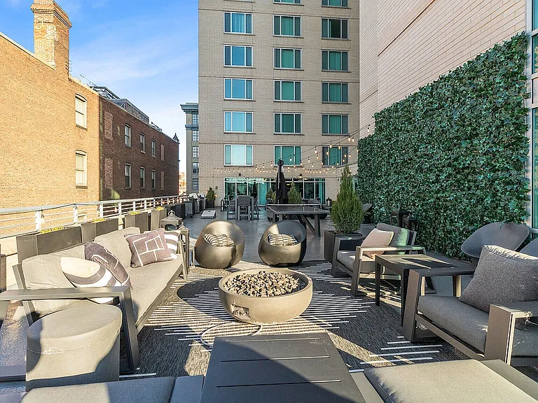 Chic rooftop patio