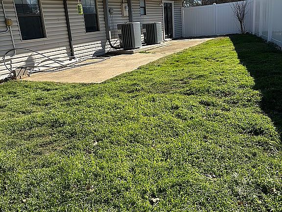 Side yard - French doors